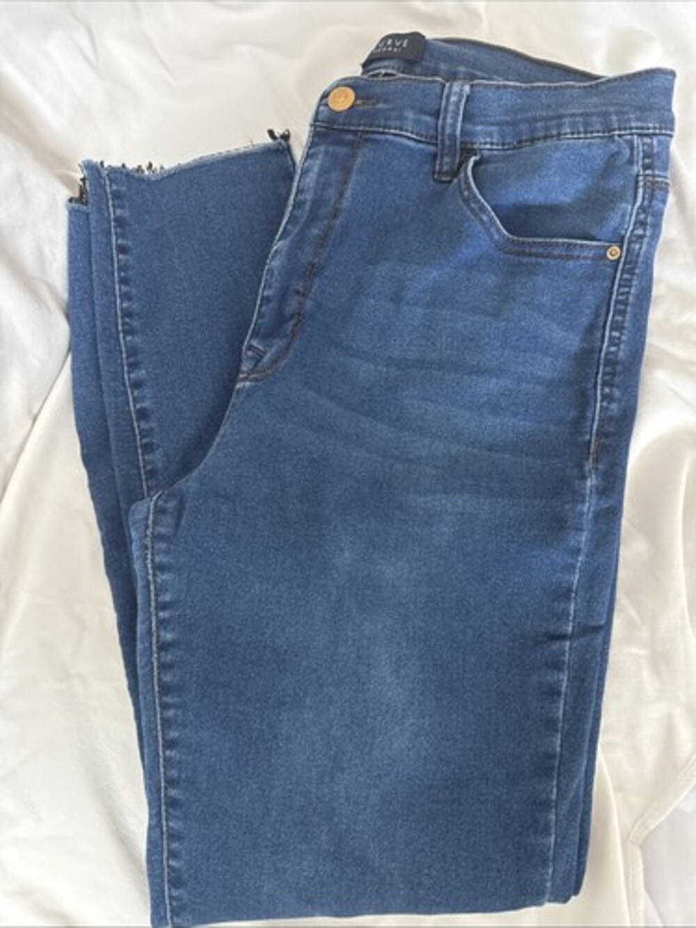 Curve Appeal Jeans Womens Blue High Rise Essential Skinny Jegging Sz 14- No Tag